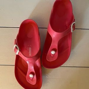 Birkenstock Gizeh Essential Sandals—Hot Pink
